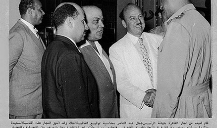 Aziz Boulos with Egypt's President Gamal Abdul Nasser.